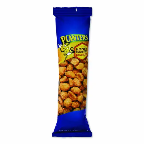 Planters® Honey Roasted Peanuts, 2.5 oz Tube, 15/Box