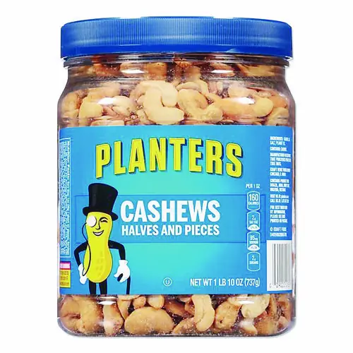 Planters® Salted Cashew Halves and Pieces, 26 oz Canister