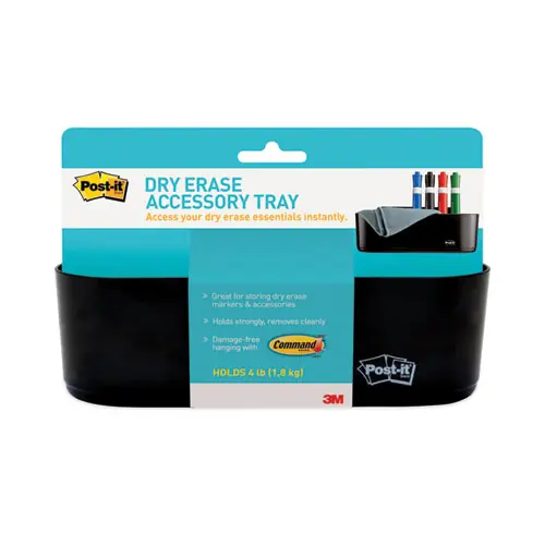 Post-it® Dry Erase Accessory Tray, Black