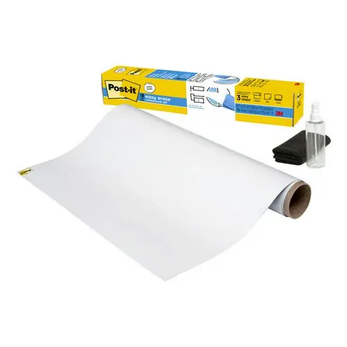 Post-it® Easy Erase Permanent Marker Whiteboard Surface, 36" x 24", White