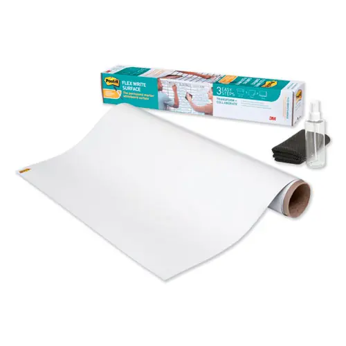Post-it® Flex Write Surface, Laminate Film, 72" x 48", White