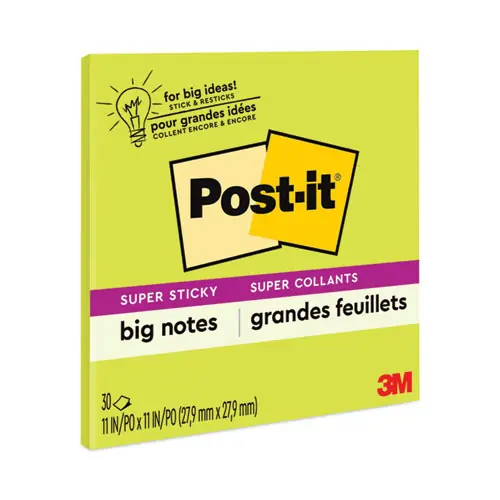 Post-it® Notes Super Sticky Big Notes, Green, 30 Sheets