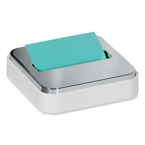 Post-it® Pop-up Notes Super Sticky Steel Top Dispenser, For 3 x 3 Pads, White/Steel