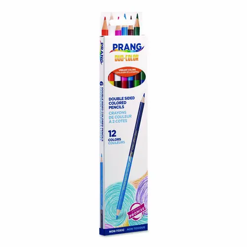 Prang® Duo-Color Colored Pencil Sets, Assorted Colors, 6 Per Pack