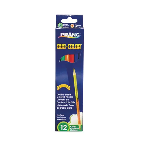 Prang® Duo-Color Colored Pencil Sets, 6/Pack, 3 mm, Assorted Colors