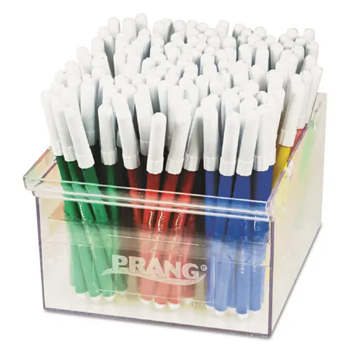 Prang® Fine Line Markers, Fine Bullet Tip, Assorted Colors, 144/Set