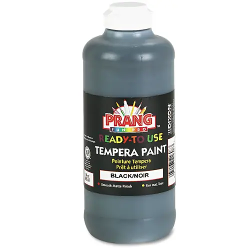 Prang® Ready-to-Use Tempera Paint, Black, 16 oz Dispenser-Cap Bottle