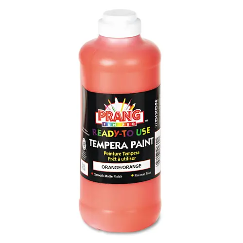 Prang® Ready-to-Use Tempera Paint, Orange, 16 oz Dispenser-Cap Bottle