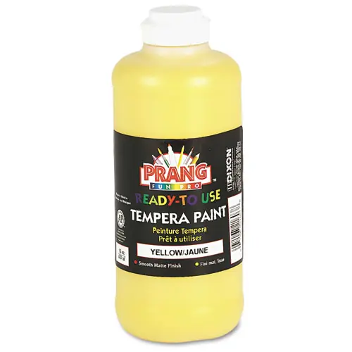 Prang® Ready-to-Use Tempera Paint, Yellow, 16 oz Dispenser-Cap Bottle