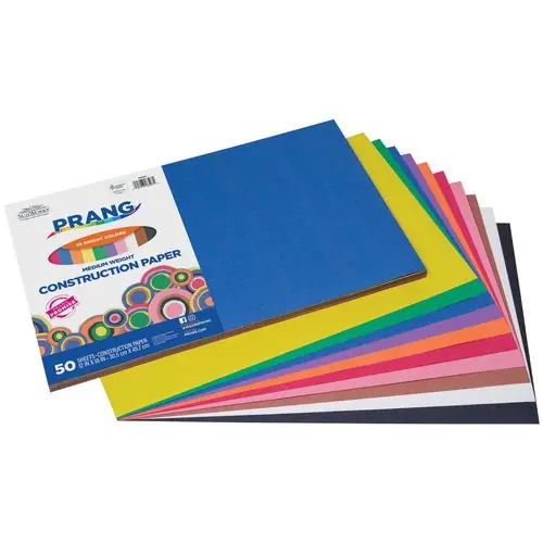 Prang® SunWorks Construction Paper, Assorted Colors, 12 x 18, 50 Sheets/Pack, 25 Packs/Carton