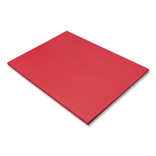 Prang® SunWorks Construction Paper, Holiday Red, 18 x 24, 50 Sheets, 50 lb Text Weight