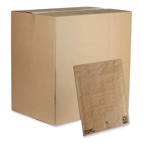 Pregis® EverTec Curbside Recyclable Padded Mailer, #6, Kraft Paper, Self-Adhesive Closure, 14 x 18, Brown, 50/Carton
