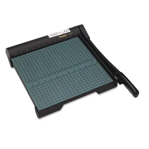 Premier® The Original Green Paper Trimmer, 20 Sheets Capacity, 12" Cut Length, Wood Base