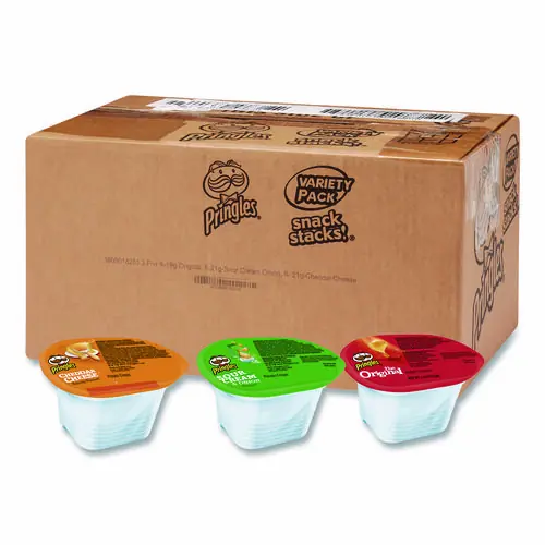 Pringles® Variety Pack Potato Chips, Sour Cream and Onion, Cheddar Cheese, Original, 72 Cans/Carton