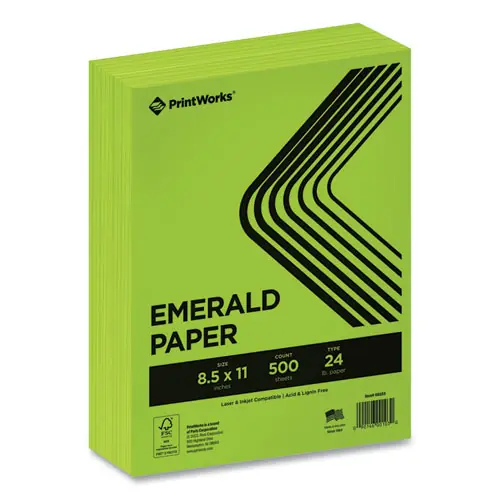 PrintWorks® Professional Color Paper, Emerald Green, 500 Sheets