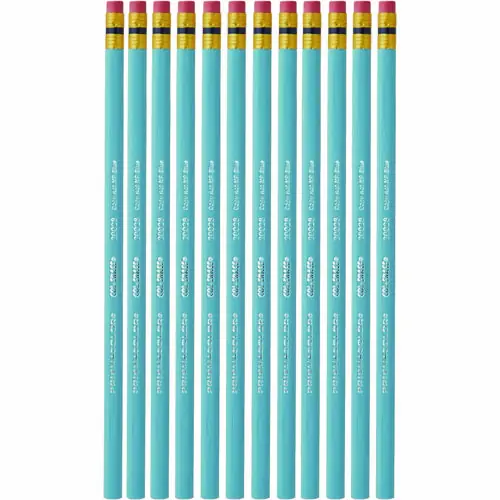 Prismacolor® Col-Erase Pencil with Eraser, Non-Photo Blue, 0.7 mm, 2B, Dozen