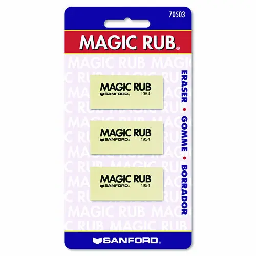 Prismacolor® MAGIC RUB Eraser, For Pencil/Ink Marks, 3/Pack