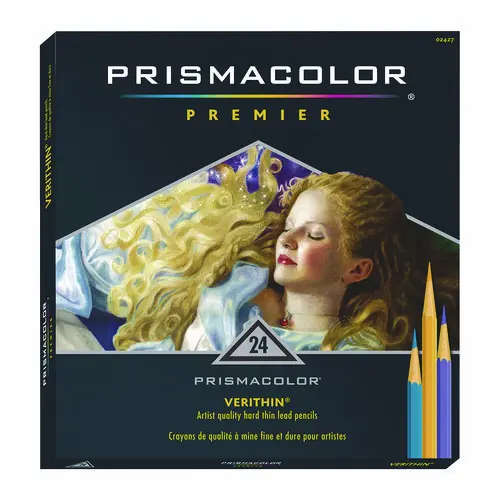 Prismacolor® Verithin Colored Pencils, Assorted Colors, 24/Set