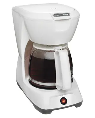 Proctor Silex 12 Cup Coffeemaker with Water Window, White
