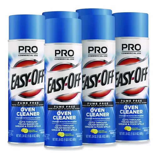 Professional EASY-OFF® Fume Free Max Oven Cleaner, Foam, Lemon, 24 oz Aerosol Spray, 6/Carton
