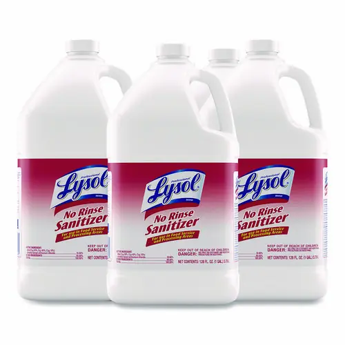 Professional LYSOL® Brand No Rinse Sanitizer Concentrate, 1 gal Bottle, 4/Carton