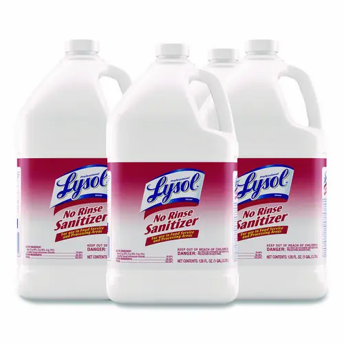 Professional LYSOL® Brand No-Rinse Sanitizer Concentrate, Unscented, 128 oz Bottle