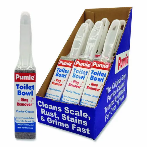 Pumie® Toilet Bowl Ring Remover with Handle, Gray, 6/Pack