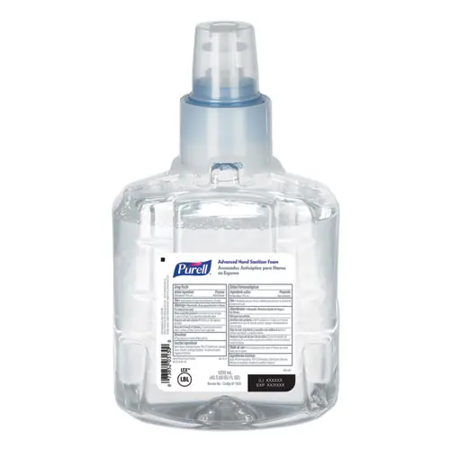 PURELL® Advanced Hand Sanitizer Foam Refill, 1,200 mL, Fragrance-Free, For LTX-12 Dispensers