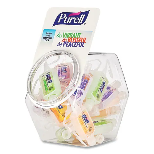 PURELL® Advanced Hand Sanitizer Gel Infused with Essential Oils, 1 oz Flip Cap Bottle, Assorted Scents, 25/Carton