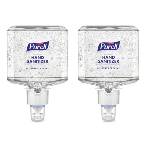 PURELL® Advanced Hand Sanitizer Gel Refill, 1,200 mL, Clean Scent, For ES4 Dispensers, 2/Carton