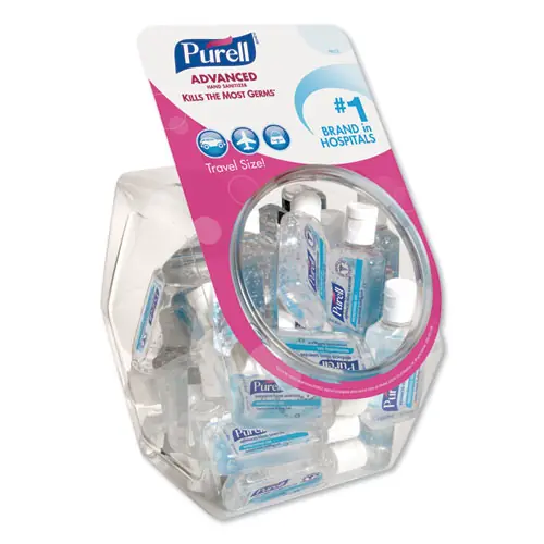 PURELL® Advanced Hand Sanitizer Refreshing Gel, 1 oz Flip-Cap Bottle, Clean Scent, 36-Pack Display Bowl