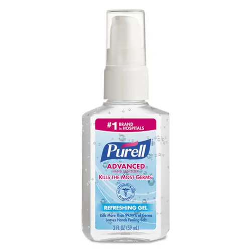 PURELL® Advanced Hand Sanitizer Refreshing Gel, 2 oz Pump Bottle, Refreshing Scent, 24/Carton