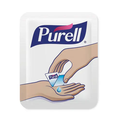 PURELL® Advanced Hand Sanitizer Single Use, Gel, 1.2 mL, Packet, Fragrance-Free, 2,000/Carton