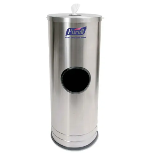 PURELL® Dispenser Stand for Sanitizing Wipes, Stainless Steel, 1,500 Wipe Capacity