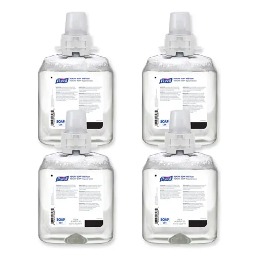 PURELL® HEALTHY SOAP Mild Foam Refill, For CS4 Dispensers, Fragrance-Free, 1,250 mL, 4/Carton