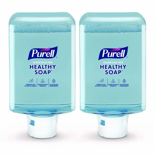 PURELL® HEALTHY SOAP with CLEAN RELEASE Technology Refill, For ES10 Dispensers, Fragrance-Free, 1,200 mL, 2/Carton