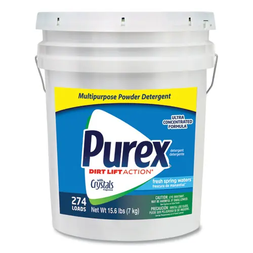 Purex® Dry Detergent, Fresh Spring Waters, Powder, 15.6 lb Pail