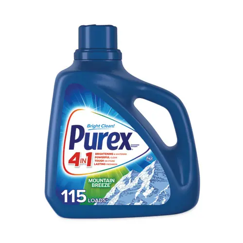 Purex® Liquid Laundry Detergent, Mountain Breeze, 150 oz Bottle, 4/Carton
