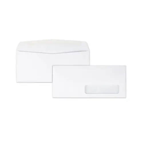 Quality Park™ Address-Window Envelope, #10, Commercial Flap, Gummed Closure, White, 500/Box