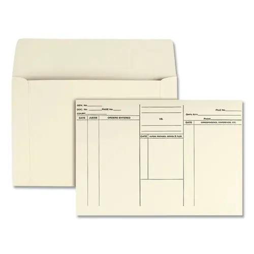 Quality Park™ Attorney's Envelope/Transport Case File, Cheese Blade Flap, Fold-Over Closure, Cameo Buff, 100/Box