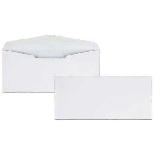Quality Park™ Business Envelope, #10, Commercial Flap, Gummed Closure, White, 500/Box