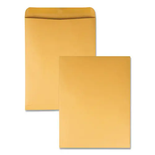 Quality Park™ Catalog Envelope, 28 lb Kraft, #15 1/2, Square Flap, Gummed, 12 x 15.5, Brown, 100/Box