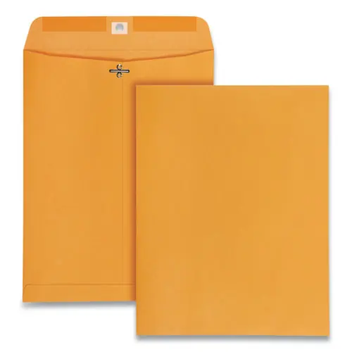 Quality Park™ Clasp Envelope, Kraft, 10 x 13, #97, Square Flap, Clasp & Gummed Closure, 28 lb Bond, 250/Carton