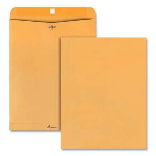 Quality Park™ Clasp Envelope, #15 1/2, 12 x 15.5, Brown Kraft, 100/Box