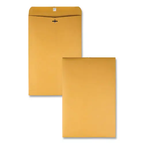 Quality Park™ Clasp Envelope, #15, 32 lb Kraft, 10 x 15, Brown Kraft, 100/Box