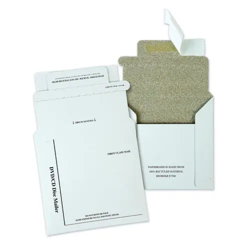 Quality Park™ Disk/CD Foam-Lined Mailers, Redi-Strip Adhesive, 5.13 x 5, White, 25/Box