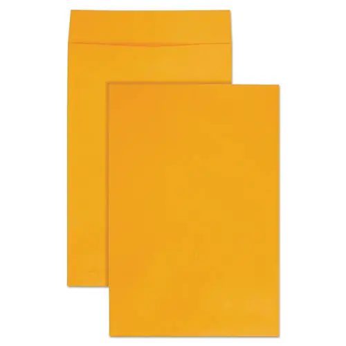 Quality Park™ Jumbo Size Kraft Envelope, Cheese Blade Flap, Fold-Over Closure, Brown Kraft, 25/Pack