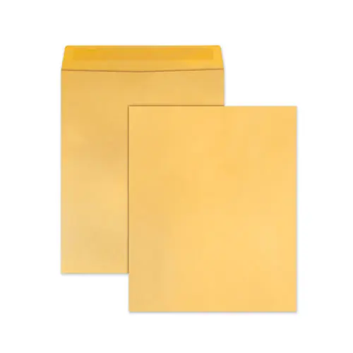 Quality Park™ Jumbo Size Kraft Envelope, Cheese Blade Flap, Fold-Over Closure, 14 x 18, Brown Kraft, 25/Pack