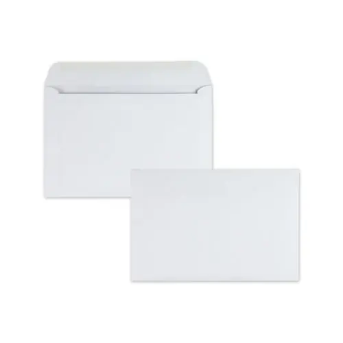Quality Park™ Open-Side Booklet Envelope, #6 1/2, Hub Flap, Gummed Closure, 6 x 9, White, 500/Box