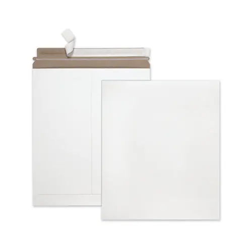 Quality Park™ Photo/Document Mailer, Cheese Blade Flap, Redi-Strip Adhesive, 12.75 x 15, White, 25/Box